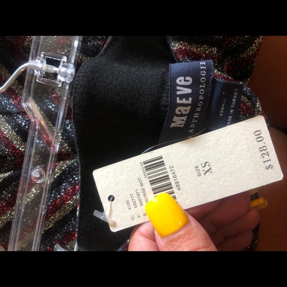 Maeve for Anthropologie Chevron Sparkle Skirt - Picture 4 of 4